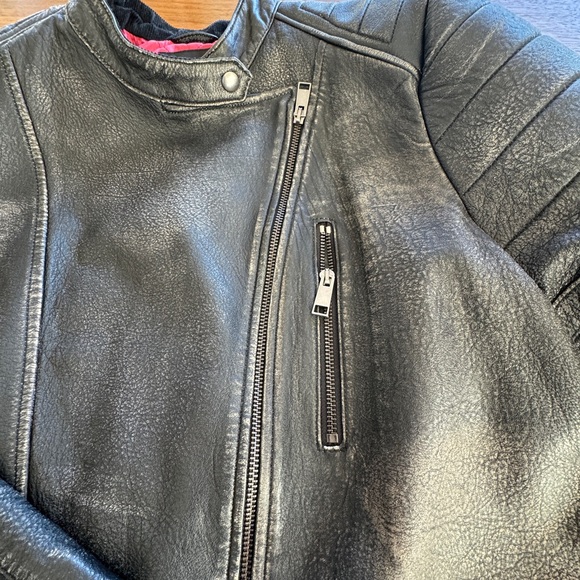 Leather Moto Style jacket, XL - Picture 5 of 9